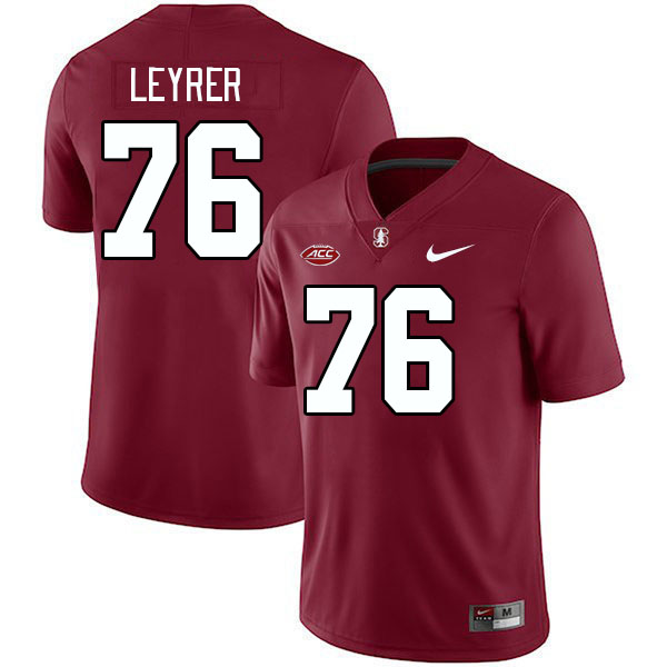 Men #76 Jack Leyrer Stanford Cardinal 2024 ACC Conference College Football Jerseys Stitched-Cardinal